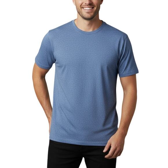01. Algo Performance UPF 40 Quick Dry Blue T-Shirt NWT Men Size XL Short - Picture 1 of 7